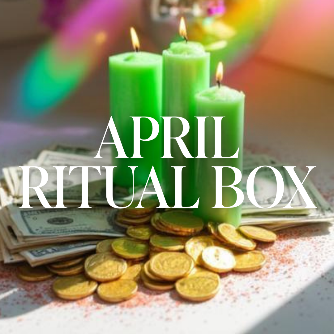 Saged Ritual Boxes for April 2026 from Saged App, featuring handcrafted packaging and mystical design elements.